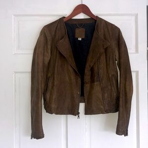 leather motorcycle jacket - Banana Republic